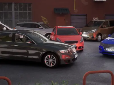 7 Cars Pack Low-poly 3D model