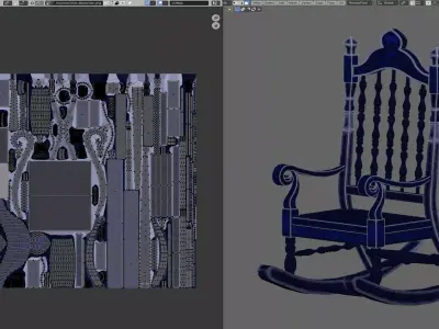 Stylized Halloween Props - Haunted Chair Low-poly 3D model