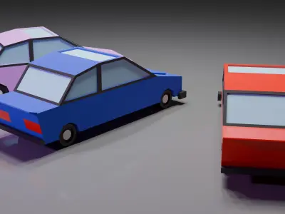 Easy Color Change Sport Car  Low-poly 3D model