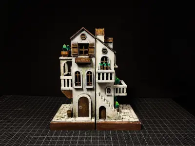 Decorative Book Holder Miniature Houses 3D print model