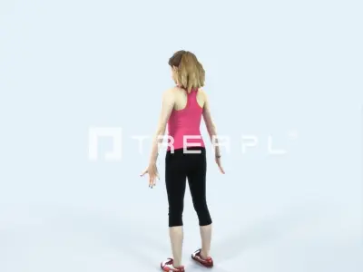 Essence 01E Animated Rigged Sports Teenage Girl Low-poly 3D model