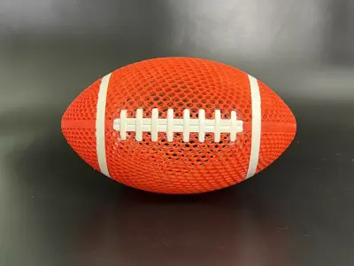 AIRLESS RUGBY BALL - FOOTBALL - STL - 3MF MULTICOLOR 3D print model