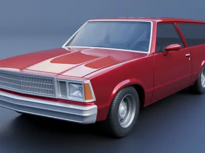 Chevrolet Malibu Wagon 2 Door 1980 3D print model