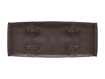 Laramie Trunk Leather Storage Bench 3D model