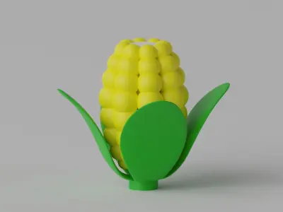 Cartoon Corn 3D model