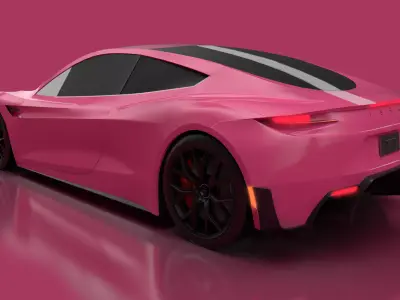 Tesla Roadster 2020 Low-poly 3D model