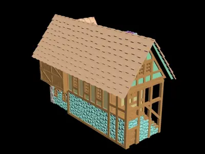 Medieval House 31 3D print model 3D model