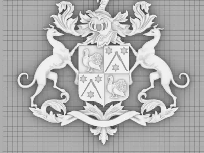 Coat of arms 3D print model