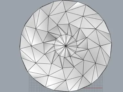 lowpoly mandala gold origami circle Low-poly 3D model