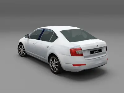 Skoda Octavia 2013 Low-poly 3D model