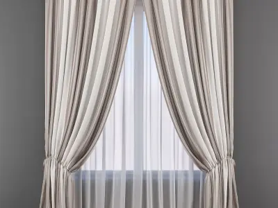 Set 86 Curtains 3D model