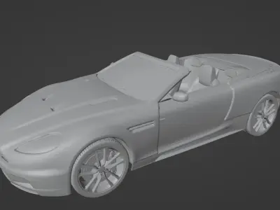 SUPER CAR - ASTON MARTIN DBS - 3D Printable Car 3D print model