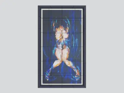 Decor Wall Frame Abstract Art Low-poly 3D model