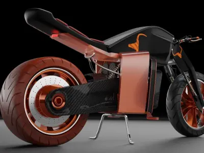 Xenhorn Motorcycle Low-poly 3D model