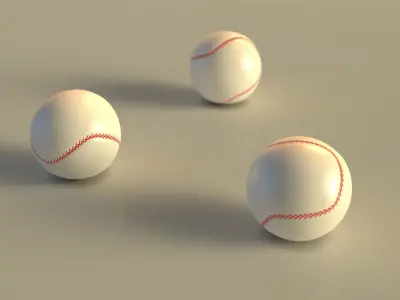 SPORT---BASEBALL---Ball baseball Free low-poly 3D model