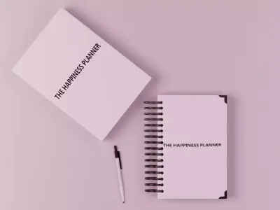 Book with box and pen 3D model