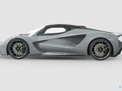 Lotus Evija 2020 Low-poly 3D model