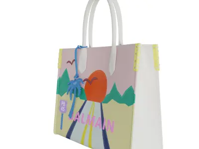 Balmain B-Army Shopper Medium Tote Bag Low-poly 3D model