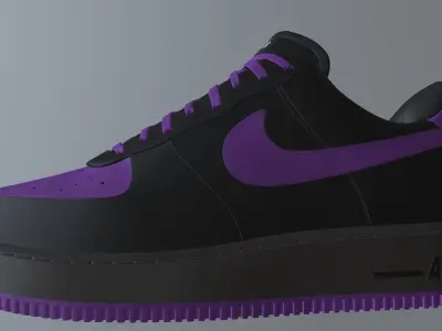 NIKE AIR FORCE 1 LOW SHOES PBR Low-poly 3D model
