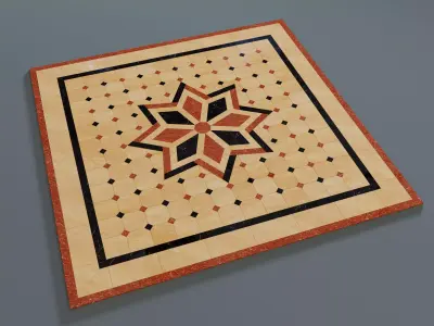 Marble Tile Ornament 3D model