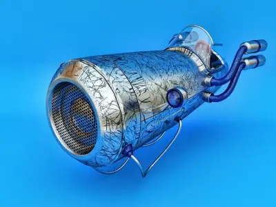 Flying Vehicle  Low-poly 3D model