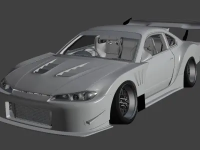 Neo Style GT Body Kit for GT6 S15 Silvia Base Low-poly 3D model
