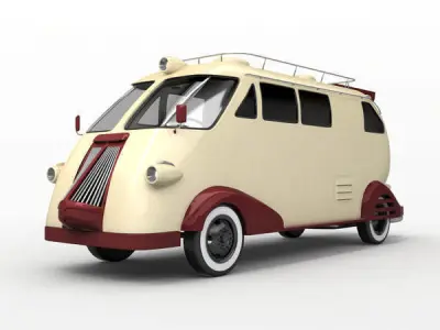Retro Car Western flyer 3D model
