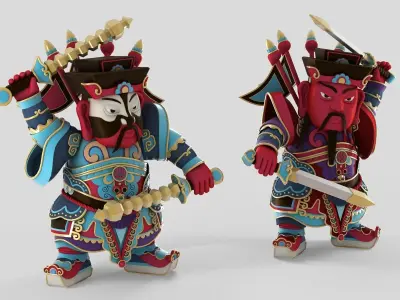 the god of door goalkeeper 3D model