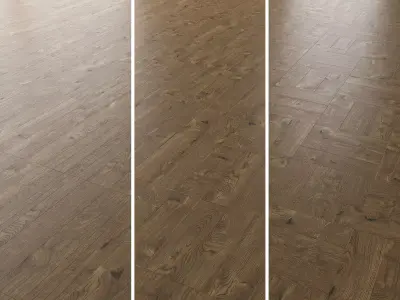 Parquet Oak Estate NEW Brushed set 3 3D model
