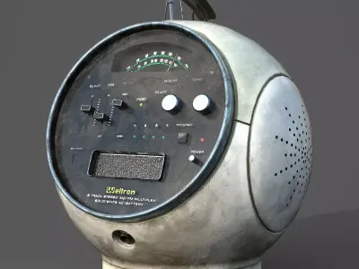 Retro radio player Weltron 2001 Free low-poly 3D model