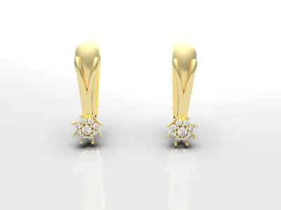 Flower earrings  3D print model