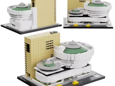 Lego Architecture Set 21035 - Solomon R Guggenheim Museum 3D model