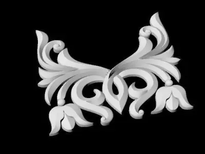 Central decor ornament for furniture 3D model 207