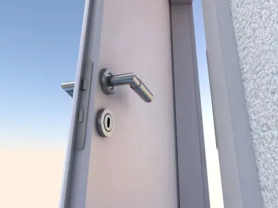Room Door Low-poly 3D model