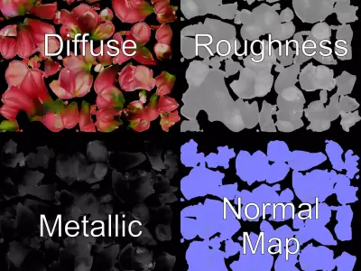 Crimson Succulent model pack Low-poly 3D model