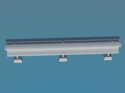 Concrete Guardrail Architecture 3D model