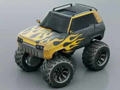 JEEP R-1 Rigged 3D model