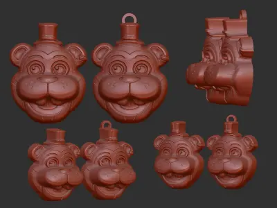 glamrock freddy face decor  3D print model