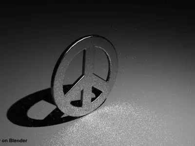 Peace Logo 3D model