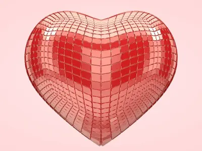 Heart - Disco Heart Low-poly 3D model