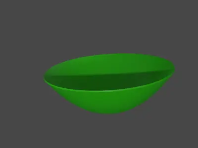 Plate green  3D model Free low-poly 3D model