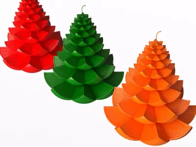Christmas Tree Candle Low-poly 3D model