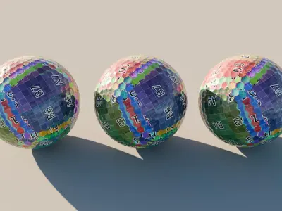 Golf Ball v1 with 2K Textures 3D model