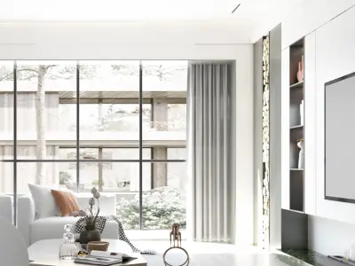 Modern room living 3D model purchase