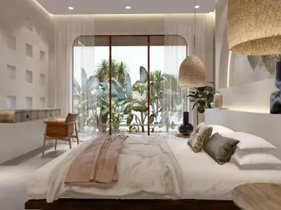 Wabi sabi style modern vacation apartement sketchup design 3D model