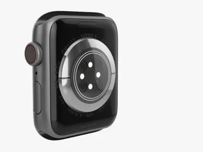 Apple Watch Series 6 silicone solo loop gray 3D model