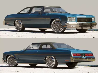 Chevrolet impala 1976 Low-poly 3D model