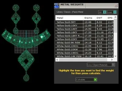 AMEICAN STYLE WEDDING NECKLACE SET 3D PRINTABLE MODEL  3D print model