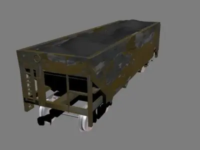 Union Pacific Desil Train Set Low-poly 3D model