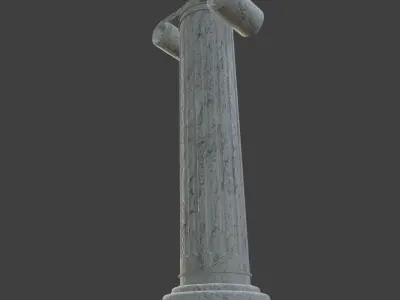 Roman Column Jonic Style - High Poly - Coluna Romana 3D model